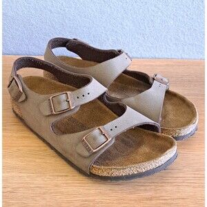 Birkenstock Roma Kids Sandals Youth 2/2.5 EU 33 Brown Leather Buckle Germany